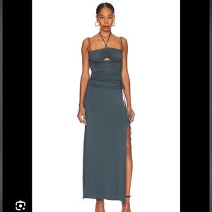 LPA Sia Ruched Maxi Dress